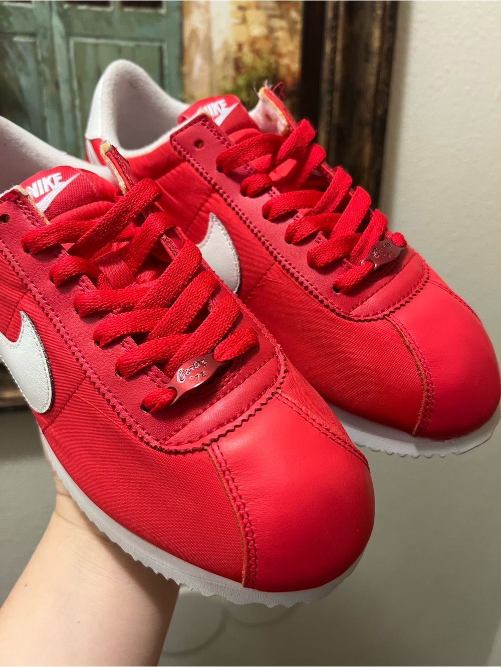 Nike Cortez Basic Nylon Red sneakers rare - Picture 3 of 16